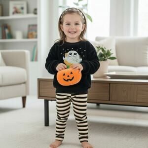 Kensie Girl Bootiful Ghost Fleece Long Sleeve 3 Piece Leggings Set Size 3T NWT
